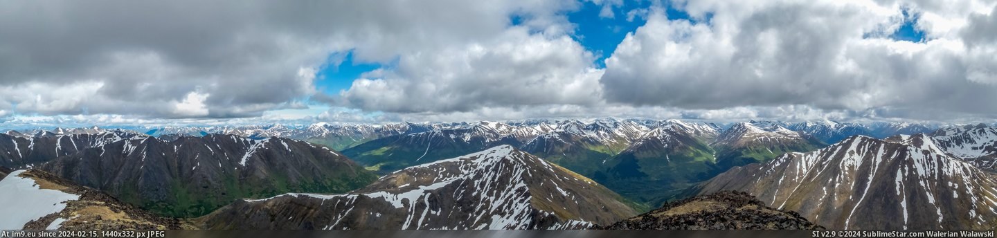 #Mountains #Alaska #Range #Mountain [Earthporn] Many of the mountains in the Chugach Mountain Range, Alaska [8040x1863] Pic. (Obraz z album My r/EARTHPORN favs))