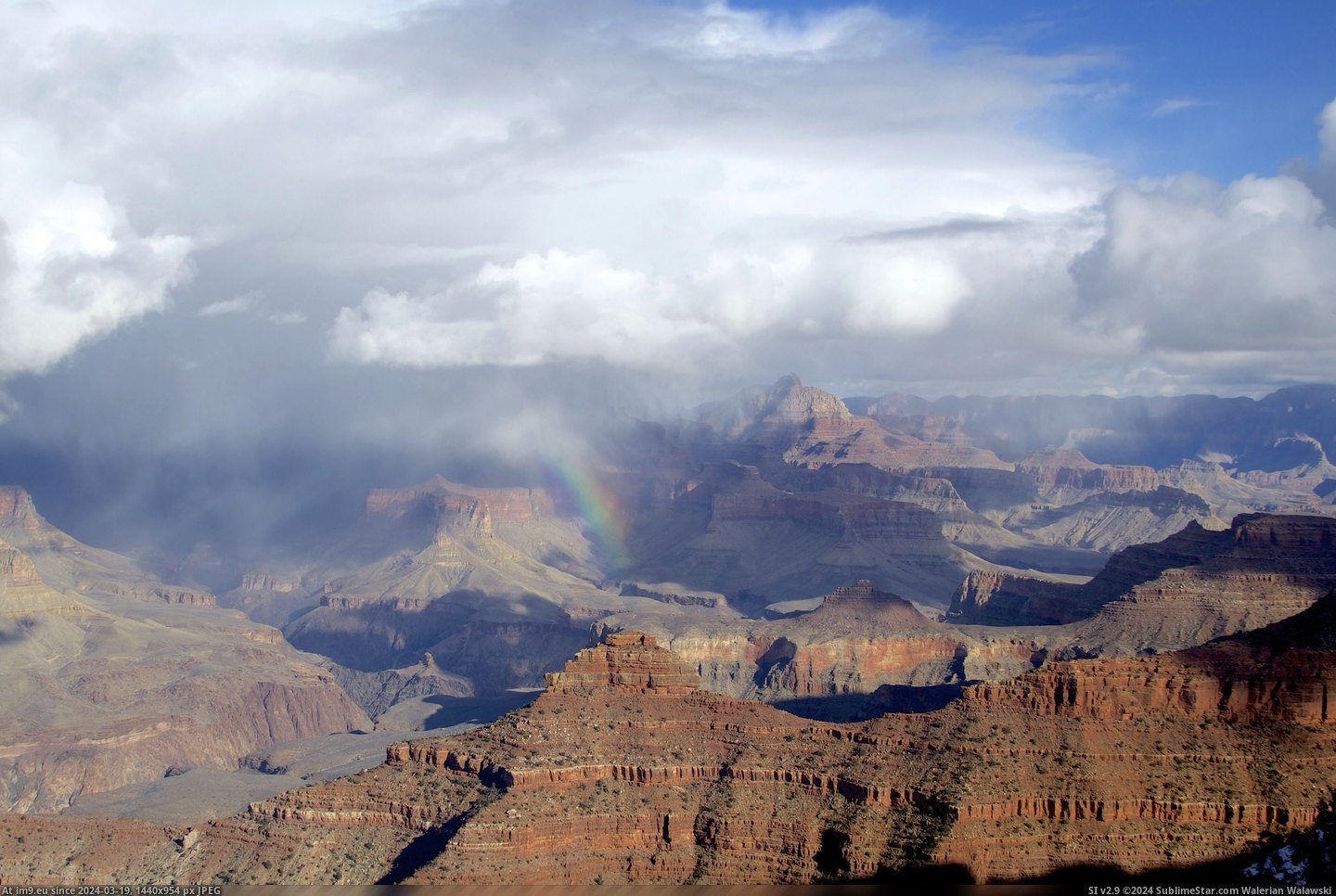 #Canyon #Grand #Greeted #Rainbow #Visit [Earthporn] My first visit to the Grand Canyon was greeted by a rainbow.  [2851x1900] Pic. (Image of album My r/EARTHPORN favs))
