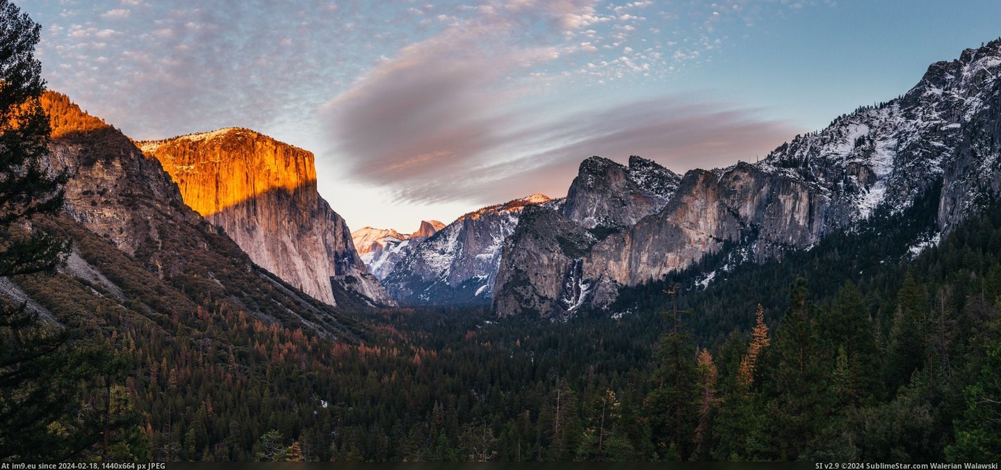 #California #Ago #Storm #Panorama #Valley #Yosemite [Earthporn] Panorama of Yosemite Valley 3 days ago before the storm, California  [3000x1396] Pic. (Image of album My r/EARTHPORN favs))