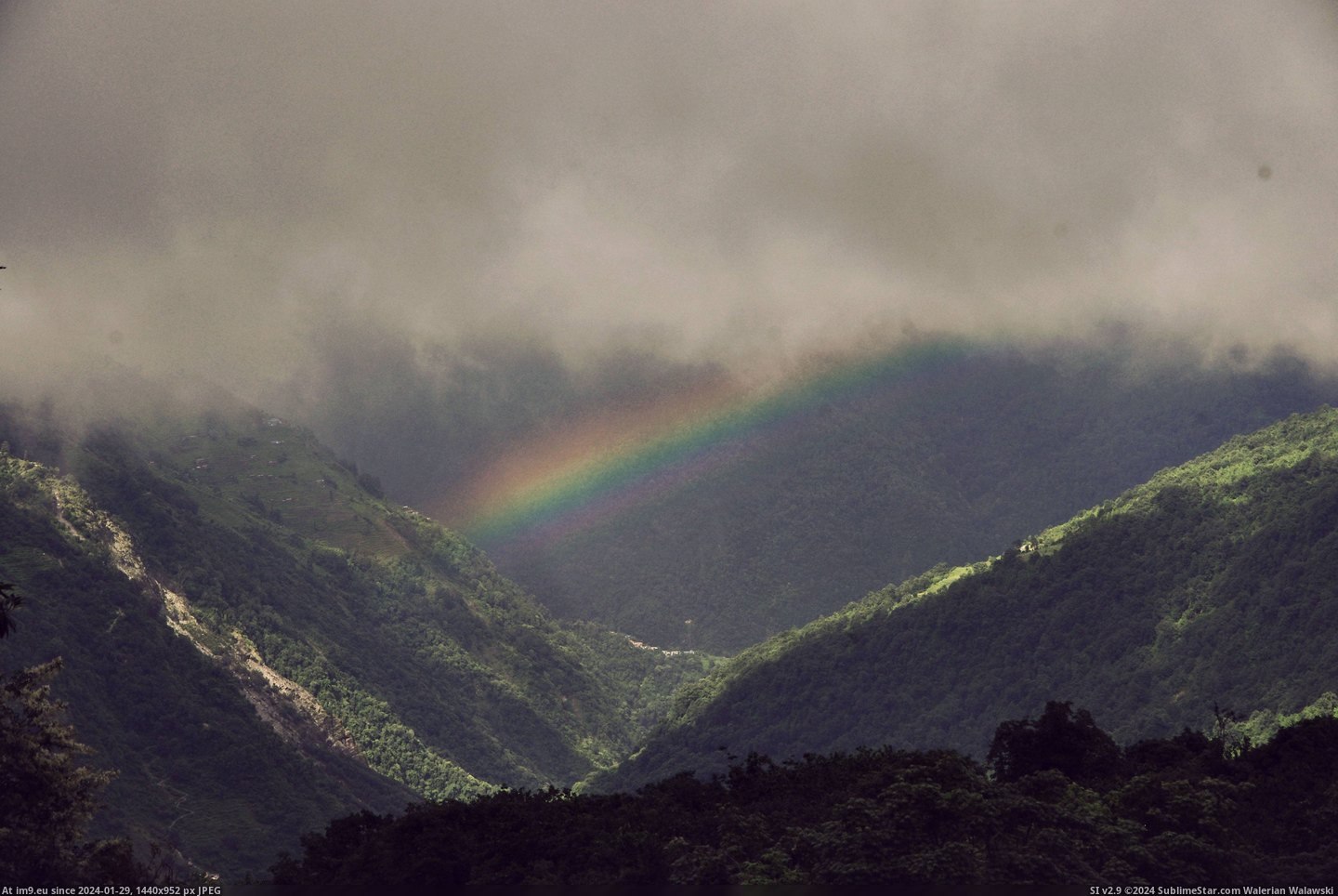 #Mountains #Rainbow #Ghorepani #4288x2848 #Nepal [Earthporn] Rainbow between mountains in Ghorepani, Nepal [4288x2848][OC] Pic. (Image of album My r/EARTHPORN favs))