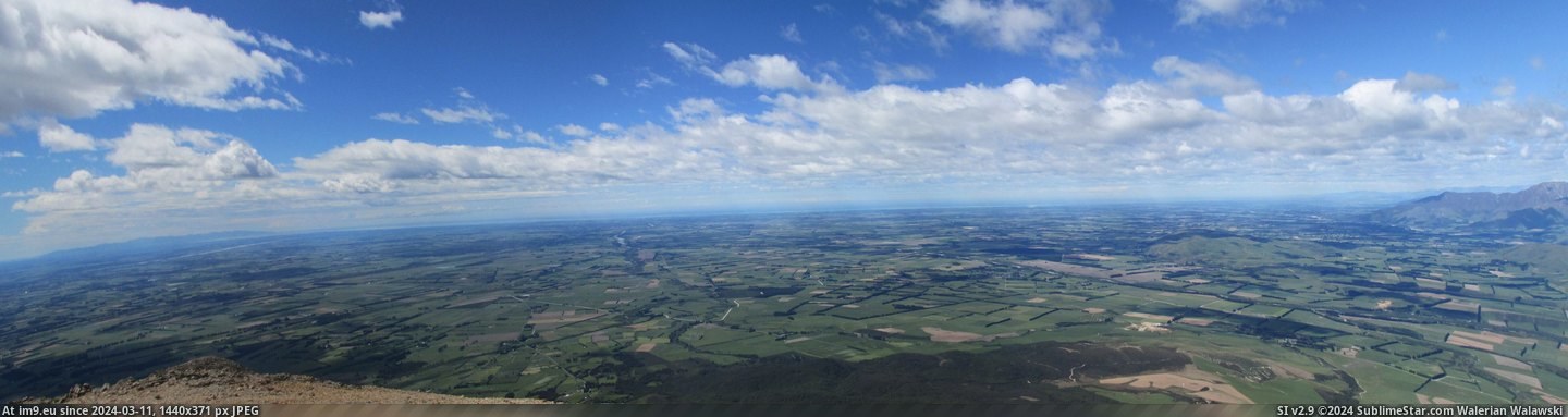 #New #Zealand #Somers #Canterbury #Plains [Earthporn] the Canterbury Plains taken from Mt Somers, New Zealand [OC] [1366x356] Pic. (Image of album My r/EARTHPORN favs))