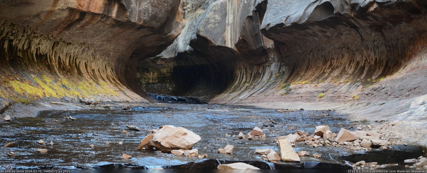 #Park #National #Zion #Utah #Subway [Earthporn] The Subway, Zion National Park, Utah (3596x1441) [OC] Pic. (Изображение из альбом My r/EARTHPORN favs))
