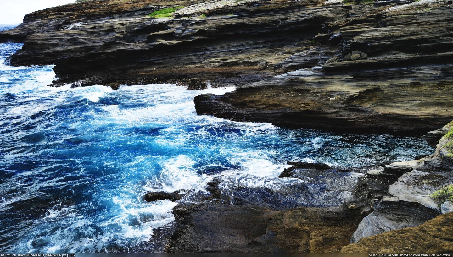 #Wallpaper #Share #Kai #Waves #3840x2160 #Hawaii #Watching #Dance [Earthporn]  Watching the waves dance in Hawaii Kai, Hawaii. Made a 4K wallpaper to share with ya'll. [3840x2160] Pic. (Obraz z album My r/EARTHPORN favs))
