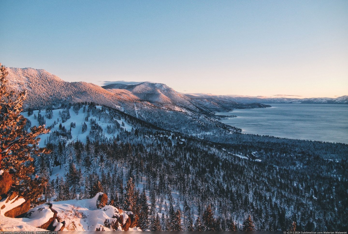 #Lake #Winter #Tahoe #Sunset [Earthporn] Winter sunset at Lake Tahoe, CA [4000x2669] Pic. (Image of album My r/EARTHPORN favs))