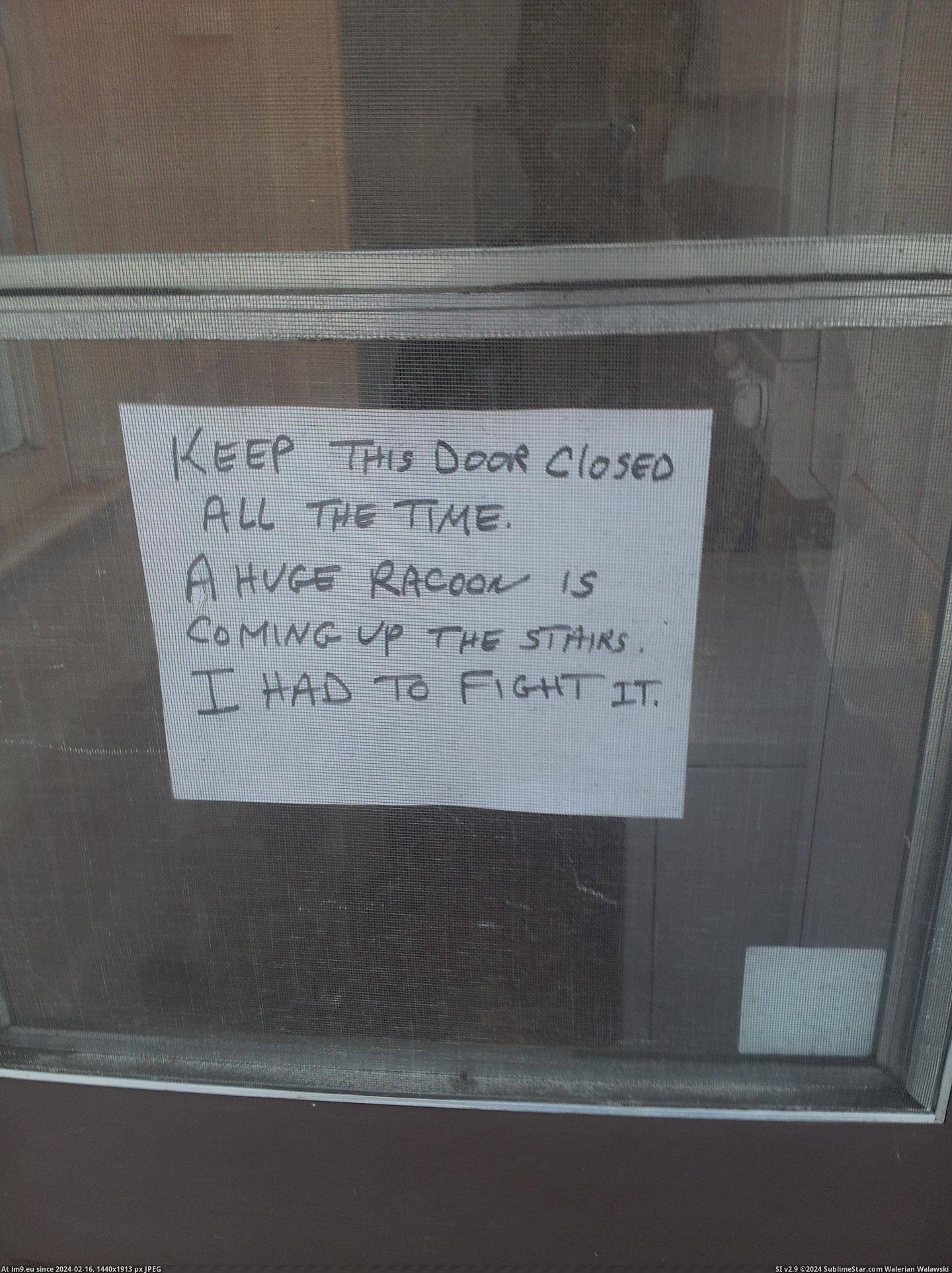 #Funny #Dad #Put #Won #Door [Funny] Dad put up this sign on the back door. I wonder who won... Pic. (Image of album My r/FUNNY favs))