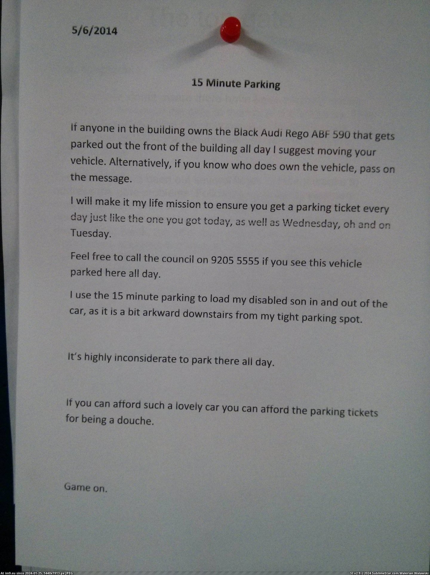 #Funny #Was #Board #Notice #Posted #Building [Funny] So this was just posted in my building's notice board... Pic. (Obraz z album My r/FUNNY favs))