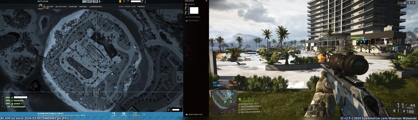 #Gaming #Playing #Web #Tip #Bf4 #Screens #Battlescreen #F11 #Gamer #Multiple #Press #Client [Gaming] Gamer tip: When playing BF4 on PC with multiple screens go to battlescreen on the web client and press F11. Pic. (Obraz z album My r/GAMING favs))