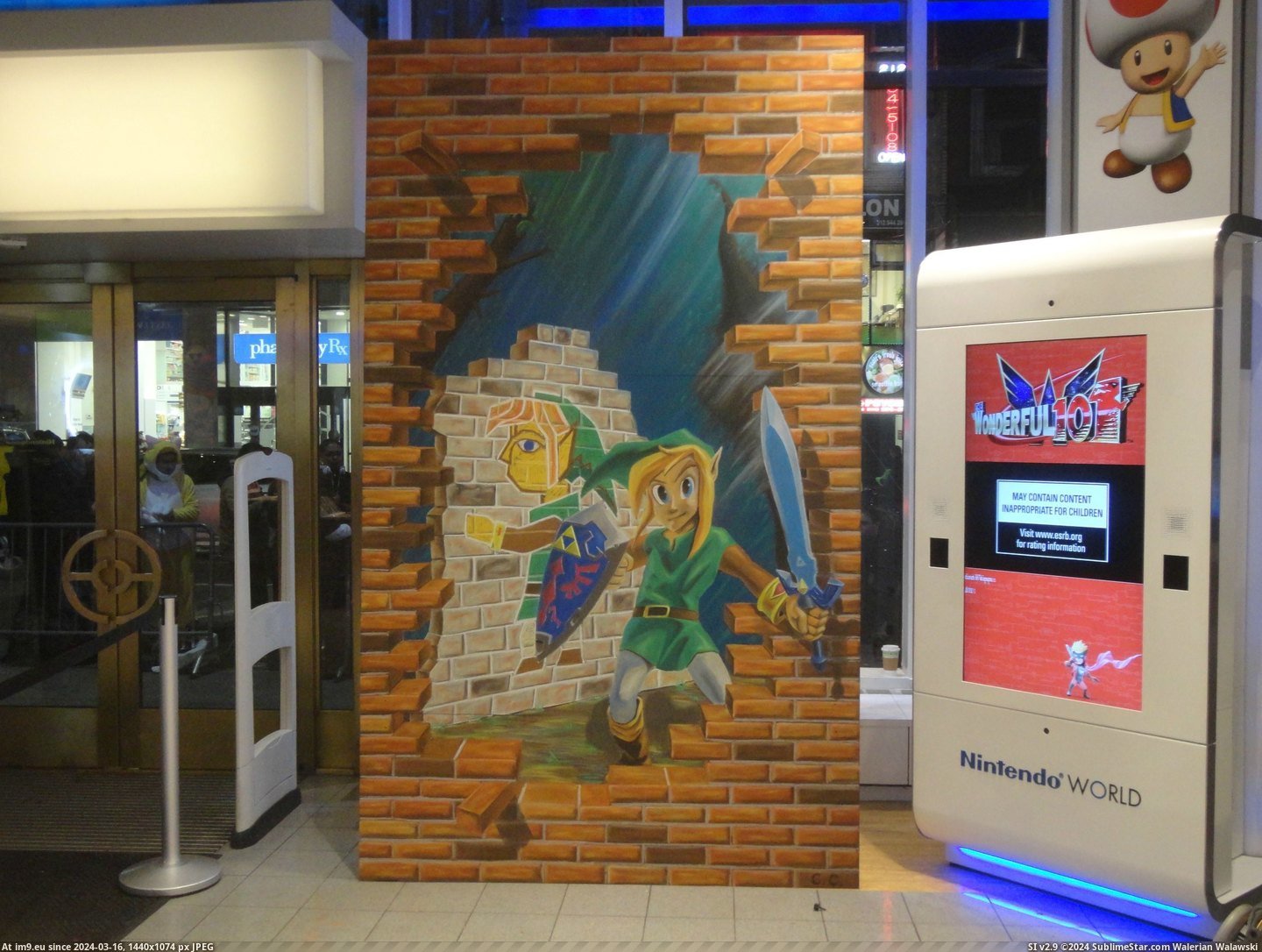 #Gaming #For #World #Drawing #Release #Event #Chalk #Night #Zelda #Nintendo [Gaming] I made this chalk drawing at Nintendo World for the Zelda release event last night Pic. (Obraz z album My r/GAMING favs))