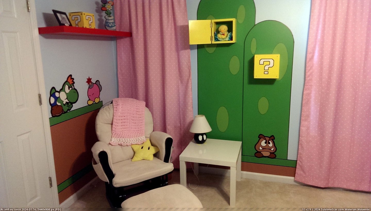 #Gaming #Wife #All #Saturday #Painted #Child #Nursery #Had #Our #Hand [Gaming] My wife and I had our first child Saturday; this is her nursery! (All hand-painted) 1 Pic. (Image of album My r/GAMING favs))