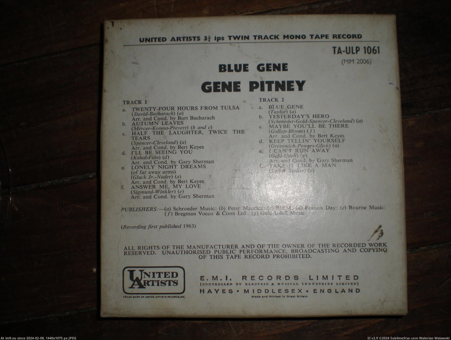 #Gene  #Pitney Gene Pitney 5 Pic. (Obraz z album new 1))