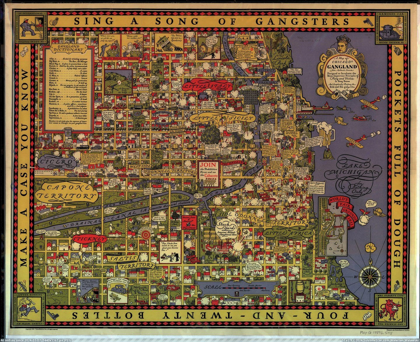 #Map #Gangland #Chicago [Mapporn] 1931 Chicago gangland map [3600x2914] Pic. (Image of album My r/MAPS favs))