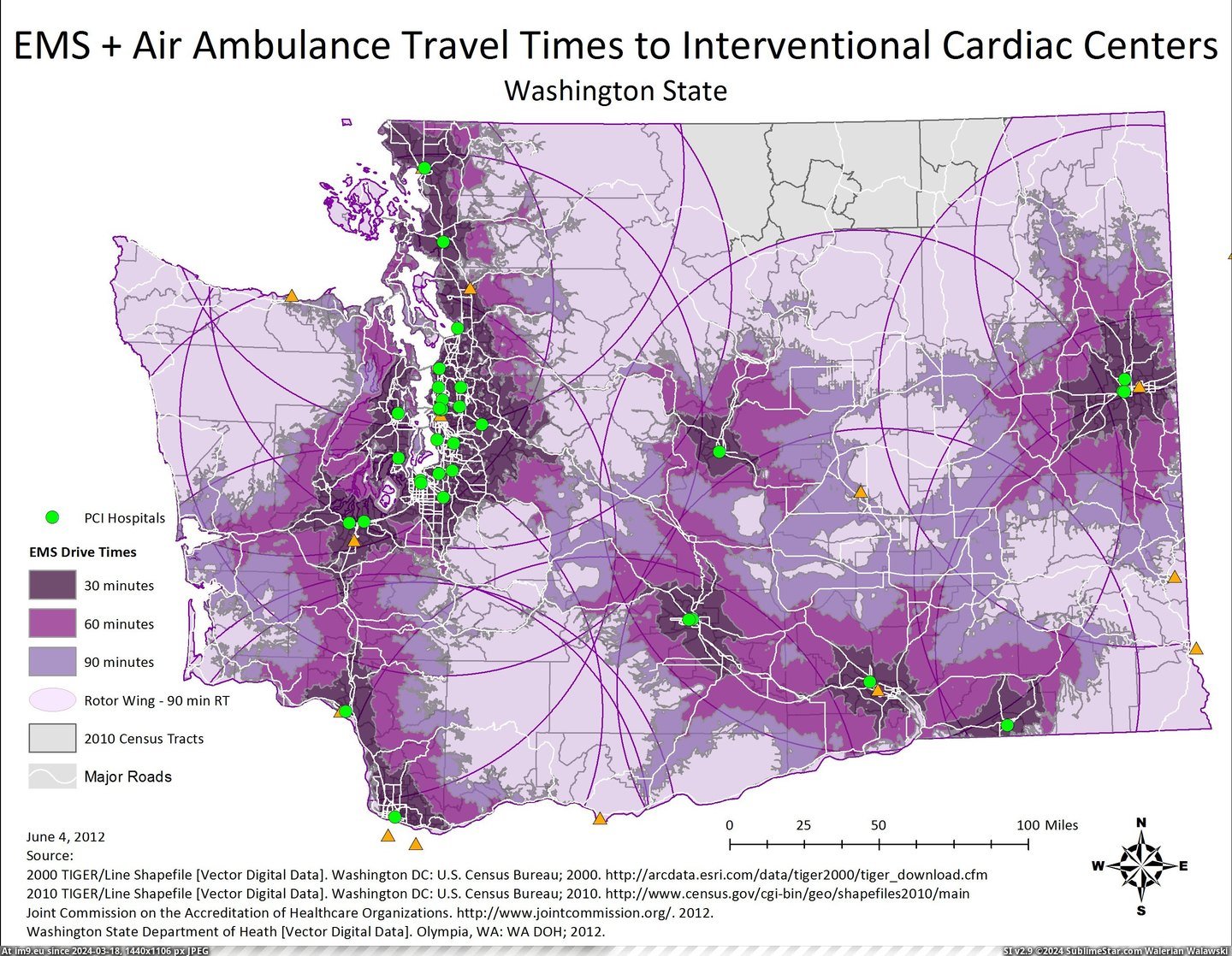 #State #Washington #Cardiac #Access #Services [Mapporn] Access to Interventional Cardiac Services in Washington State [2750x2125] [OS] Pic. (Image of album My r/MAPS favs))
