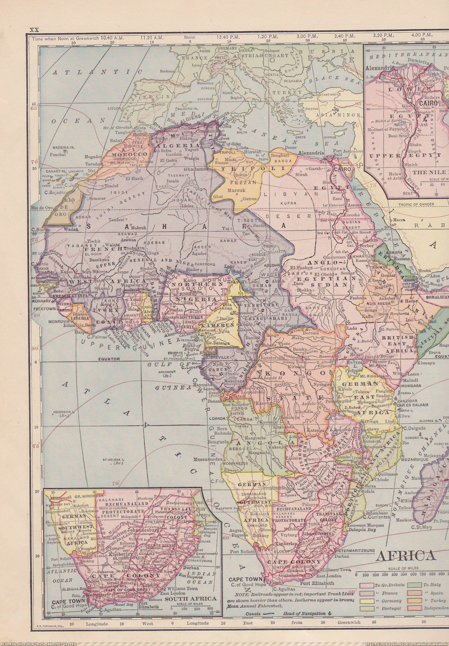 #Africa #Division #Imperialist #Continent #Powers [Mapporn] Africa in 1901 Following the Division of the Continent Amongst the Imperialist Powers [OC][2400x3440] Pic. (Image de album My r/MAPS favs))