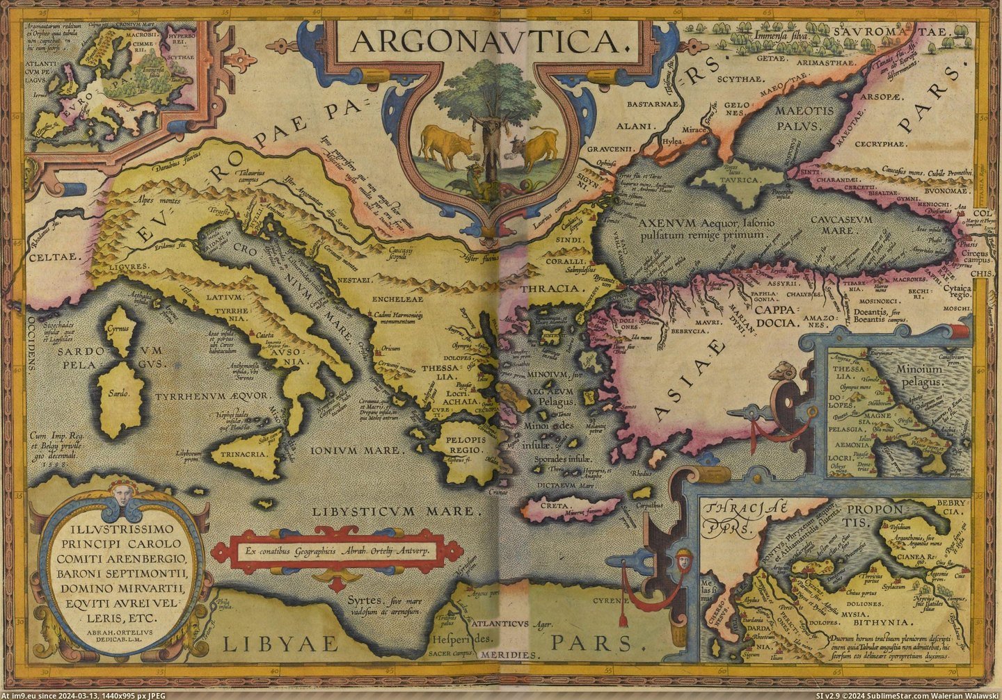 #Map #Voyage #Argonauts #Terrarvm #Theatrvm #Orbis #Argonautica [Mapporn] Argonautica (Map of the voyage of the Argonauts), 'Theatrvm orbis terrarvm' (1603) [3188x2278] Pic. (Image of album My r/MAPS favs))
