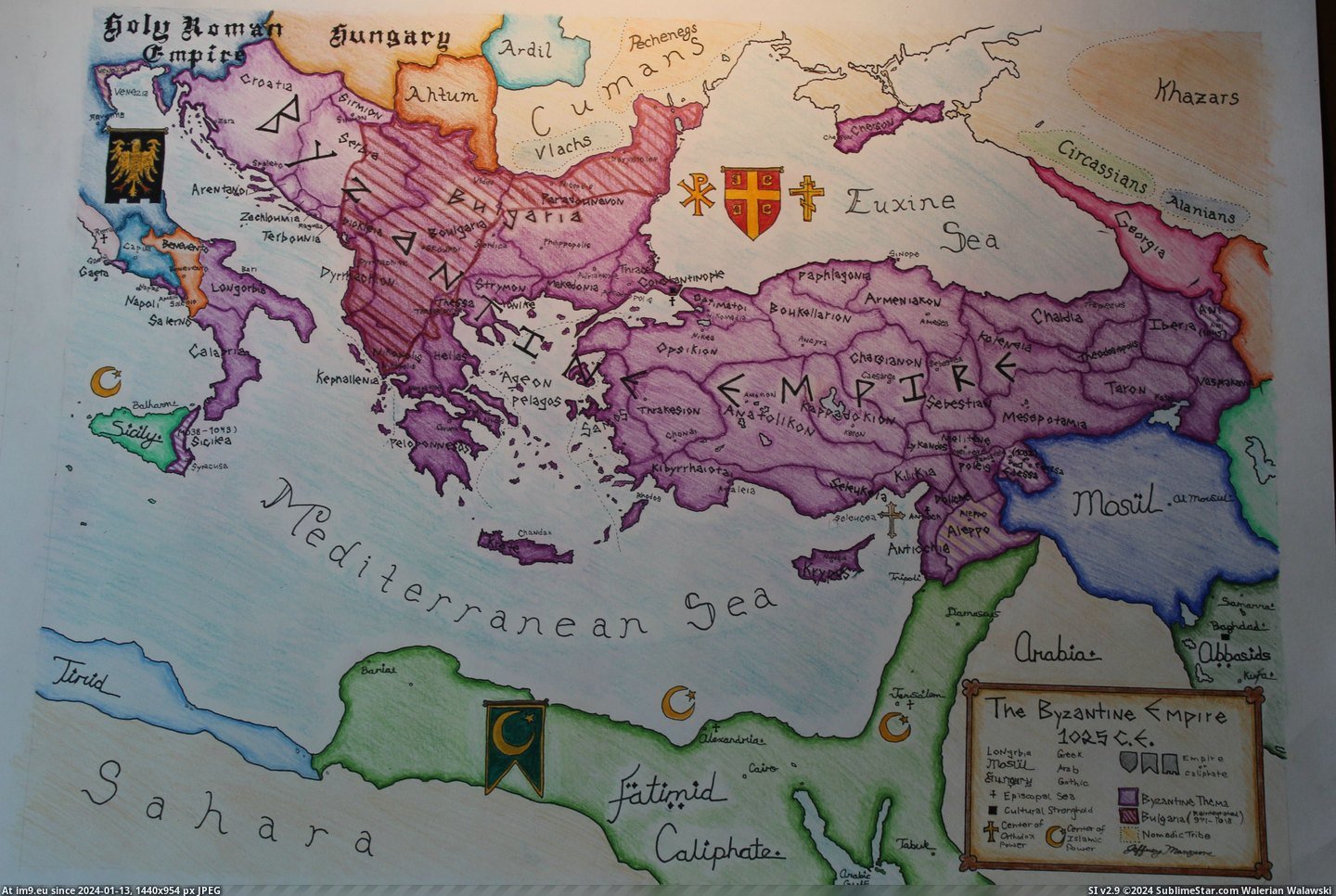 #Map #Hand #Drawn #Byzantine #5184x3456 #Empire [Mapporn] Byzantine Empire Hand-Drawn Map [5184x3456] Pic. (Bild von album My r/MAPS favs))