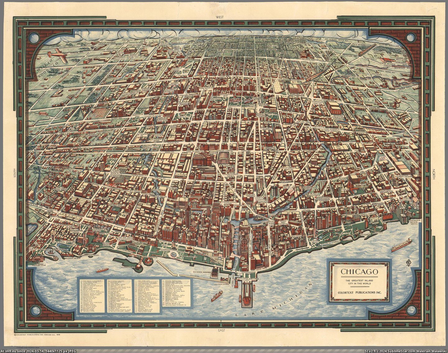  #Chicago  [Mapporn] Chicago (c. 1938) [5520x4324] Pic. (Изображение из альбом My r/MAPS favs))