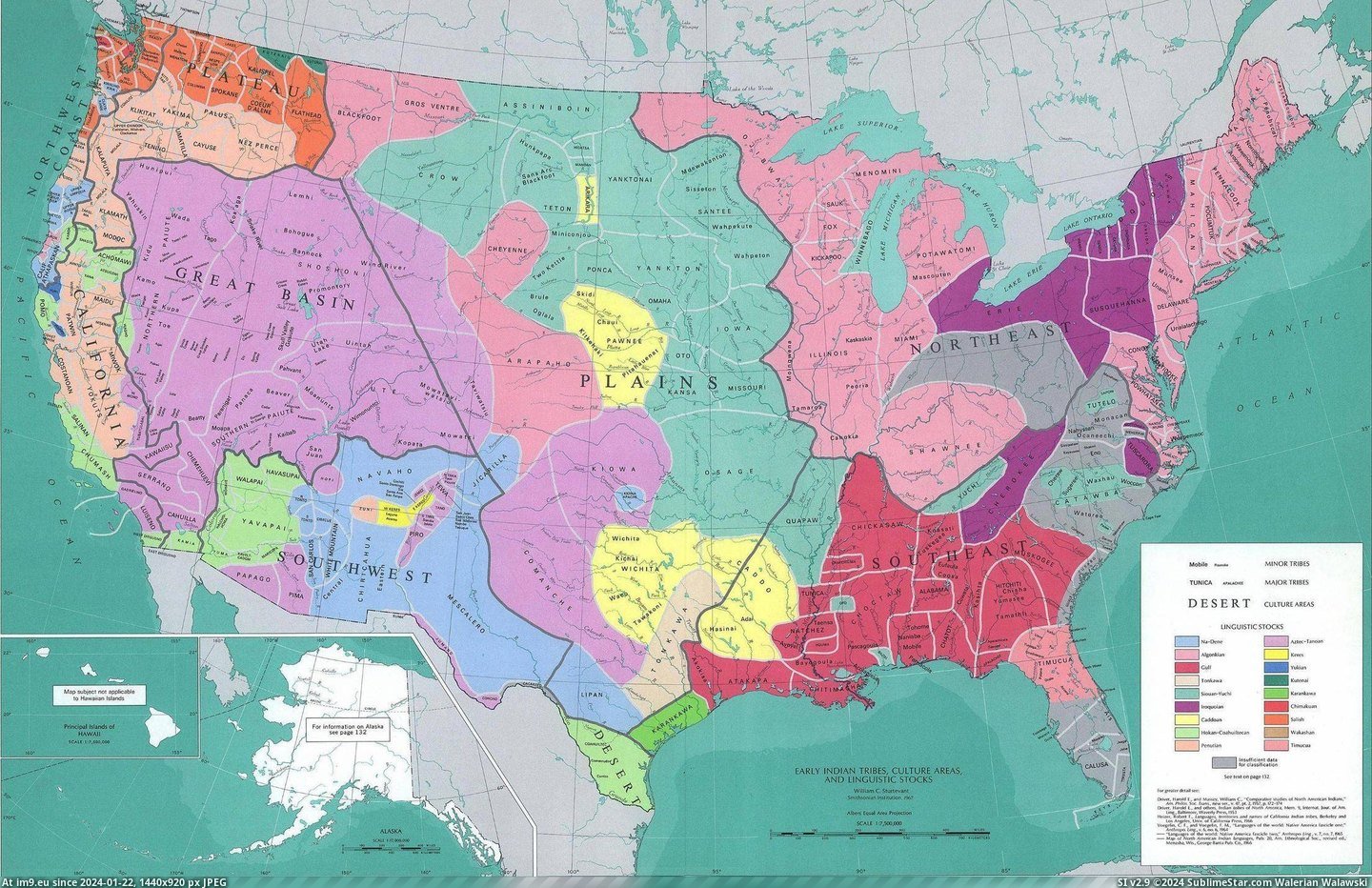 #American #Early #Language #Native #Usa #Regions [Mapporn] Early Native American language regions in the USA. [2211 x 1425] Pic. (Obraz z album My r/MAPS favs))