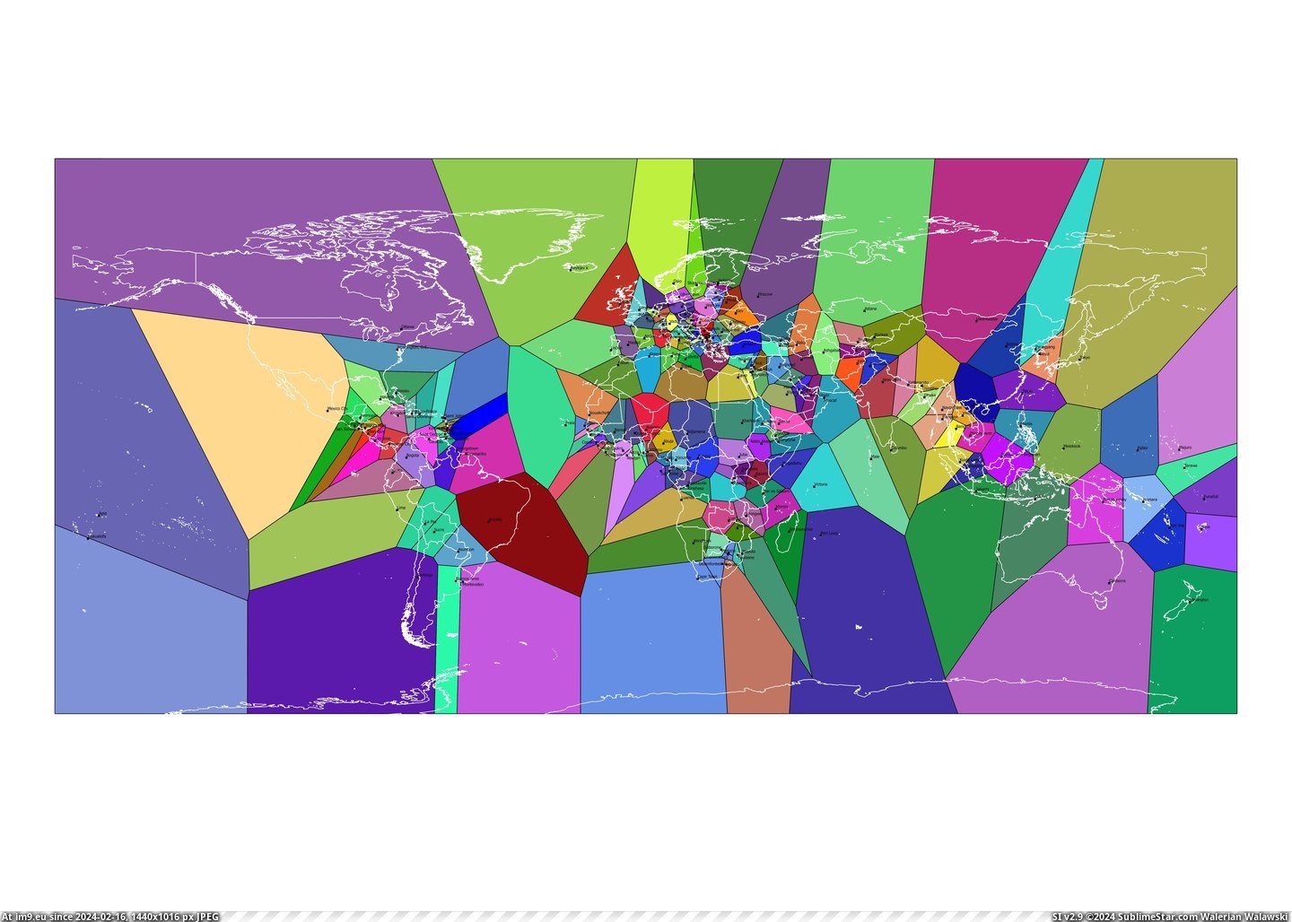 #World #Equidistant #Capitals [Mapporn] Equidistant world capitals [OC] [7015x4960] Pic. (Image of album My r/MAPS favs))