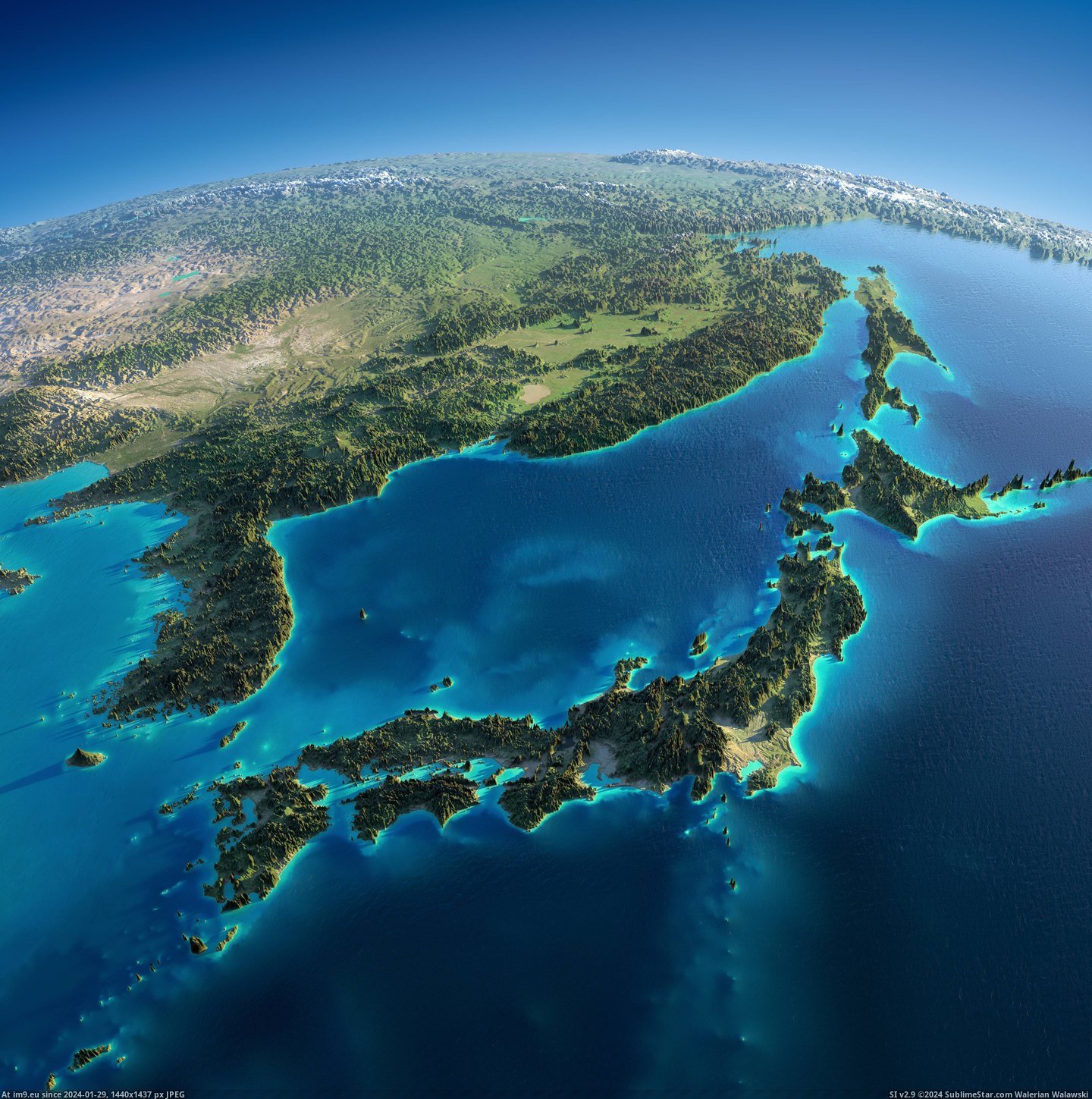 #Map #Showing #Japan #Rest #Relief #Ranges #Mountain #Earth #China [Mapporn] Fascinating Relief Map of the Earth, showing exaggerated mountain ranges. Here's Japan and China (link to the rest of  Pic. (Bild von album My r/MAPS favs))