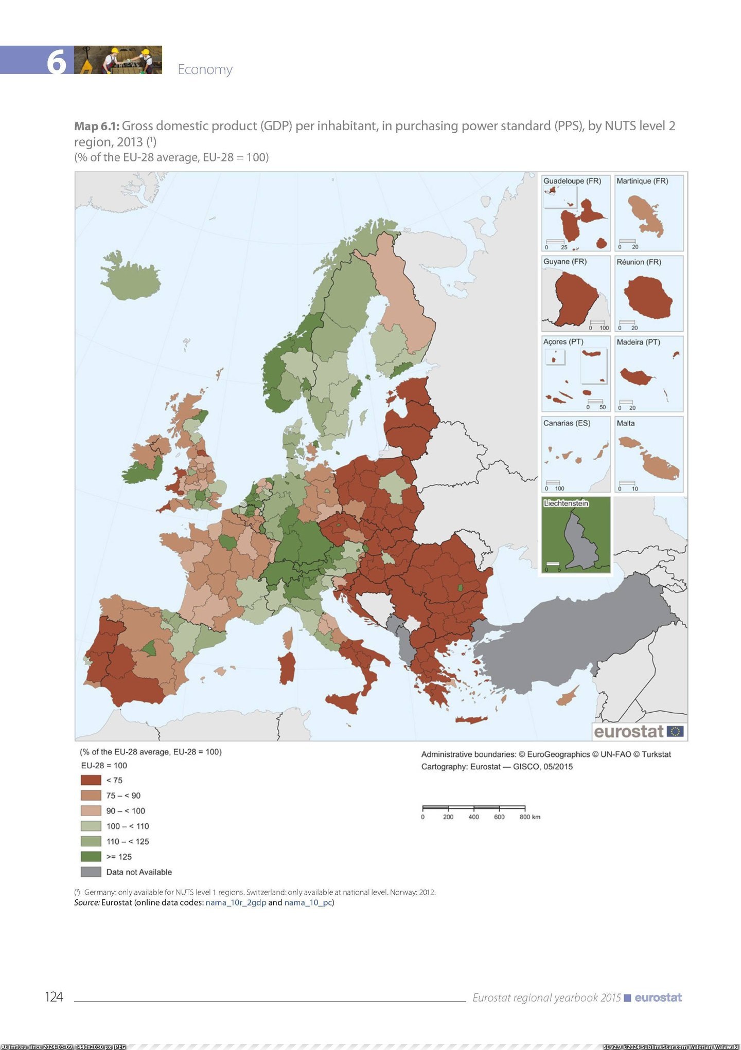 #Nuts #Region #Gdp [Mapporn] GDP per inhabitant in PPS in the EU, by NUTS 2 region (2013) [2480x3508] Pic. (Image of album My r/MAPS favs))