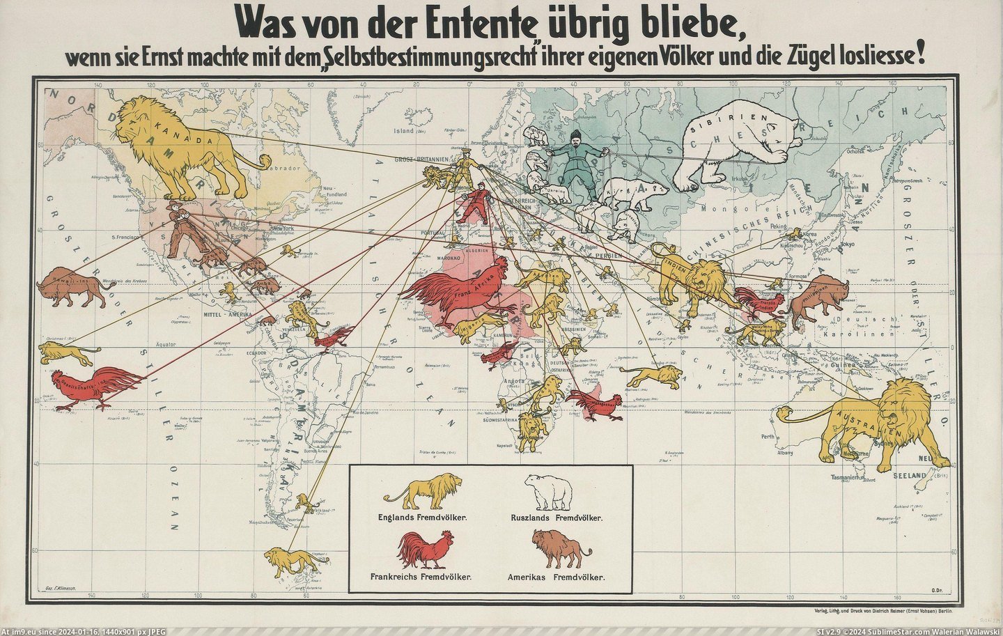 #Map #German #Propaganda #Empires #Allies #Circa #Colonial [Mapporn] German propaganda map of the Allies’ colonial empires, circa 1916. [2993x1884] Pic. (Image of album My r/MAPS favs))