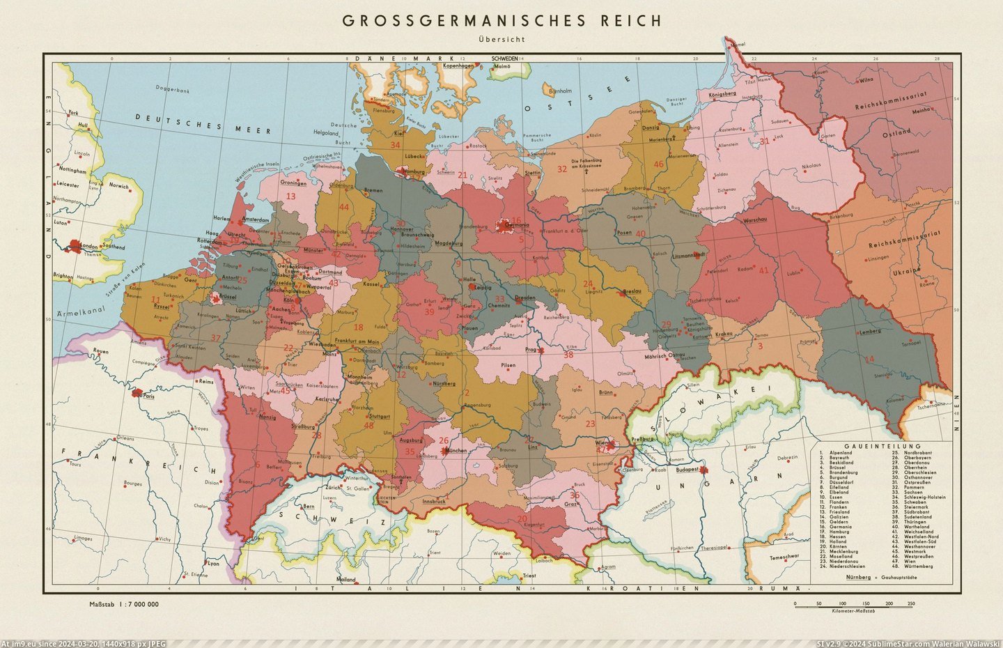 #Germany #Wwii #Won [Mapporn] Germania, had Germany won WWII [2879x1848] Pic. (Image of album My r/MAPS favs))