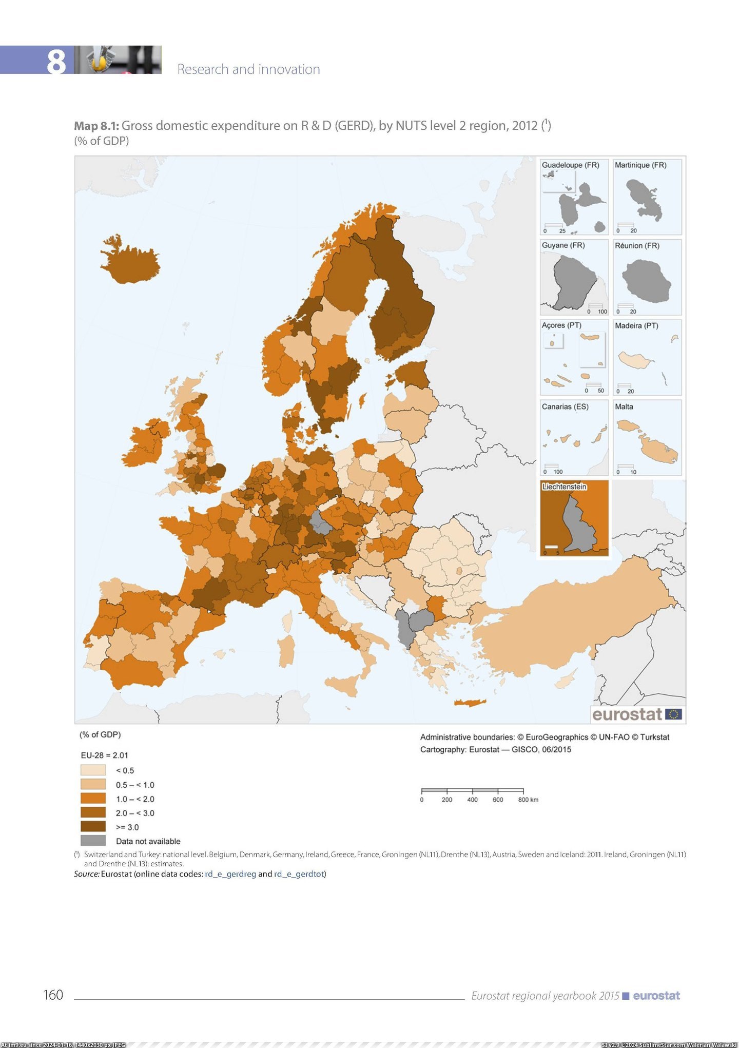 #Europe #Gross #Domestic #Gdp [Mapporn] Gross domestic expenditure on R&D in Europe, by NUTS2, 2012 (% of GDP) [2480x3508] Pic. (Изображение из альбом My r/MAPS favs))