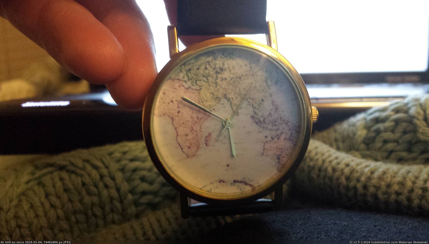 #Map #Vintage #4128x2322 #Watch #Too [Mapporn] I too have a vintage map on my watch. [4128x2322] Pic. (Obraz z album My r/MAPS favs))