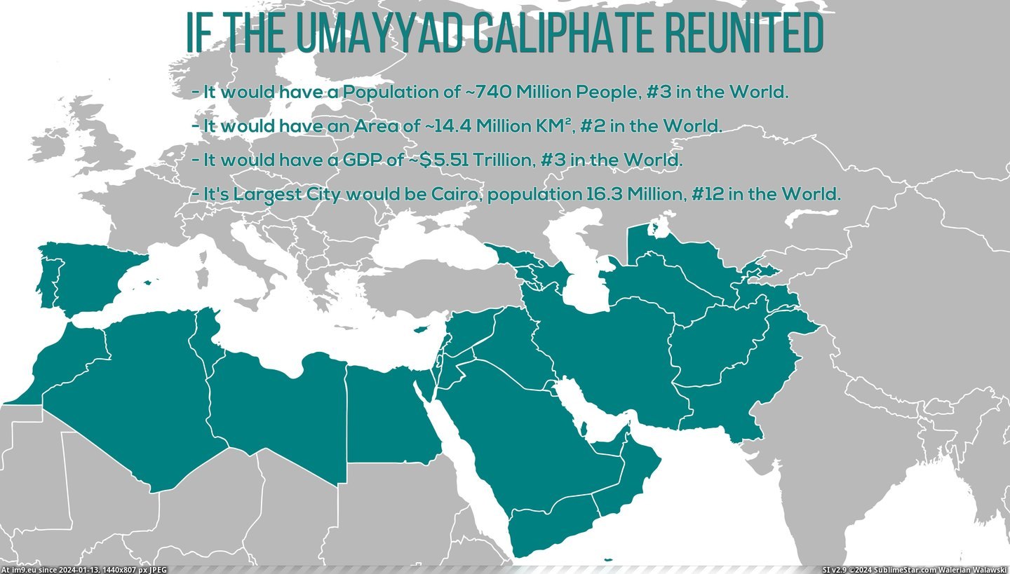  #Reunited  [Mapporn] If the Umayyad Caliphate Reunited [5120x2880] Pic. (Image of album My r/MAPS favs))