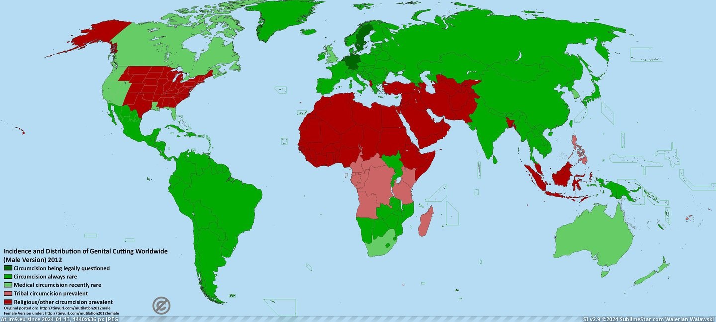#Male #Distribution #Incidence #Worldwide #Circumcision [Mapporn] Incidence and distribution of Male Circumcision worldwide 2012 [4000x1779] Pic. (Image of album My r/MAPS favs))