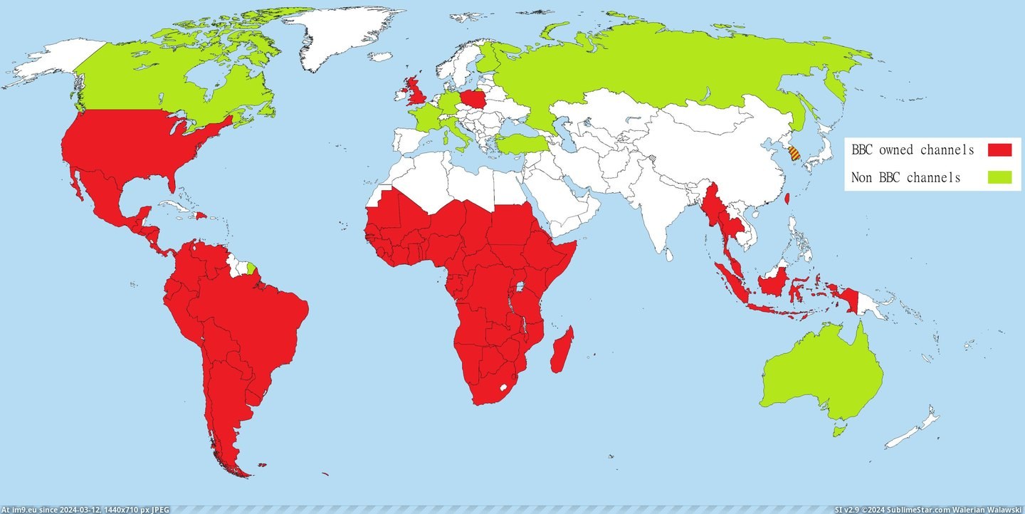 #Map #Countries #Involved #Simulcast #Anniversary #50th [Mapporn] Map of countries involved in the Dr Who 50th anniversary simulcast [4,050  Pic. (Obraz z album My r/MAPS favs))