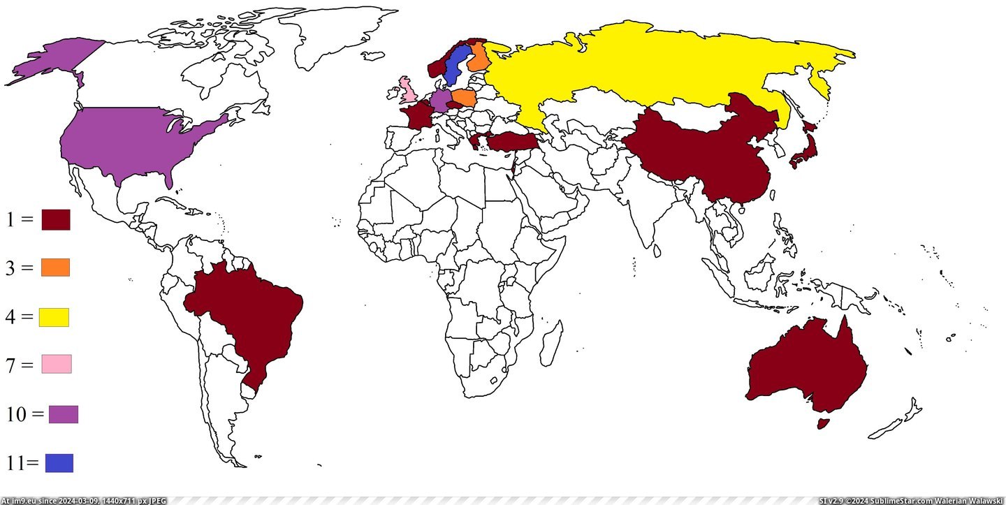 #Country #4500x2234 #Songs #Number [Mapporn] Number of Sabaton songs associated with country [4500x2234] Pic. (Image of album My r/MAPS favs))