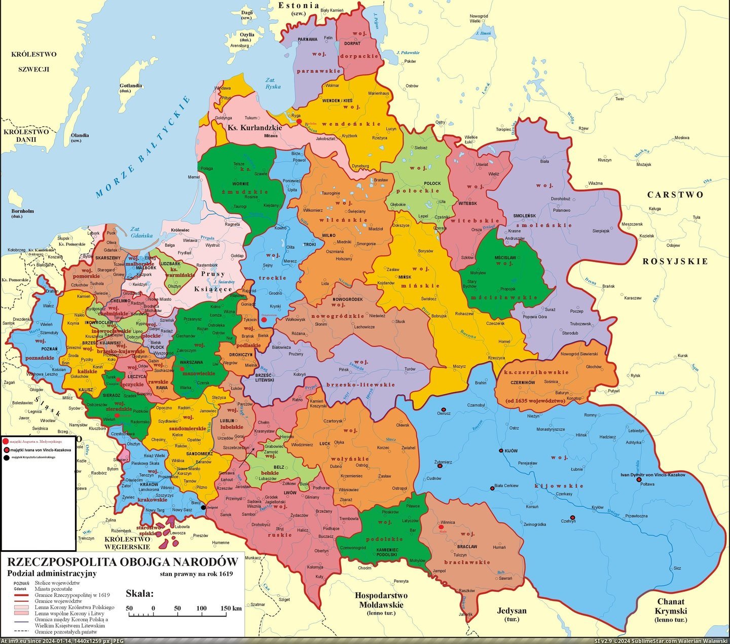 #Polish #Commonwealth #Lithuanian [Mapporn] Polish-Lithuanian Commonwealth in 1619 [3535x3103] Pic. (Image of album My r/MAPS favs))