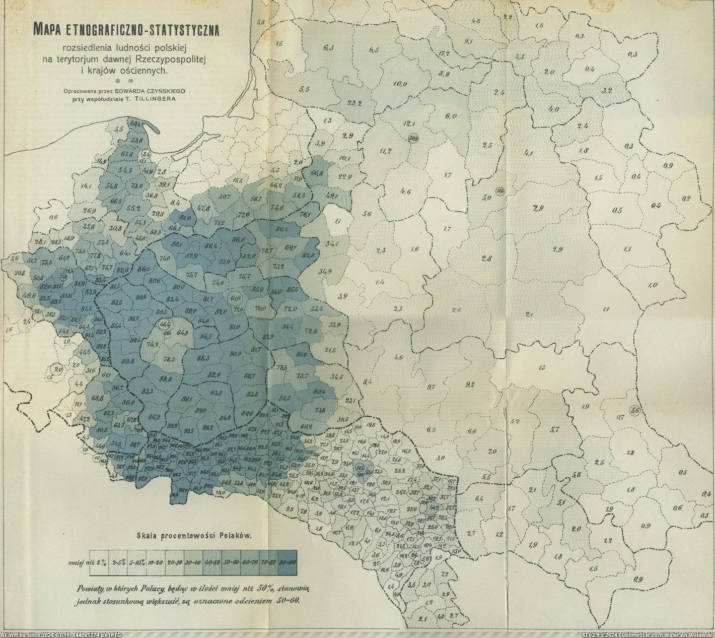 #Map #Europe #Eastern #Poles #Polish #Percentage [Mapporn] Polish map of the percentage of Poles in Eastern Europe, 1912. [2180x1980] Pic. (Image of album My r/MAPS favs))