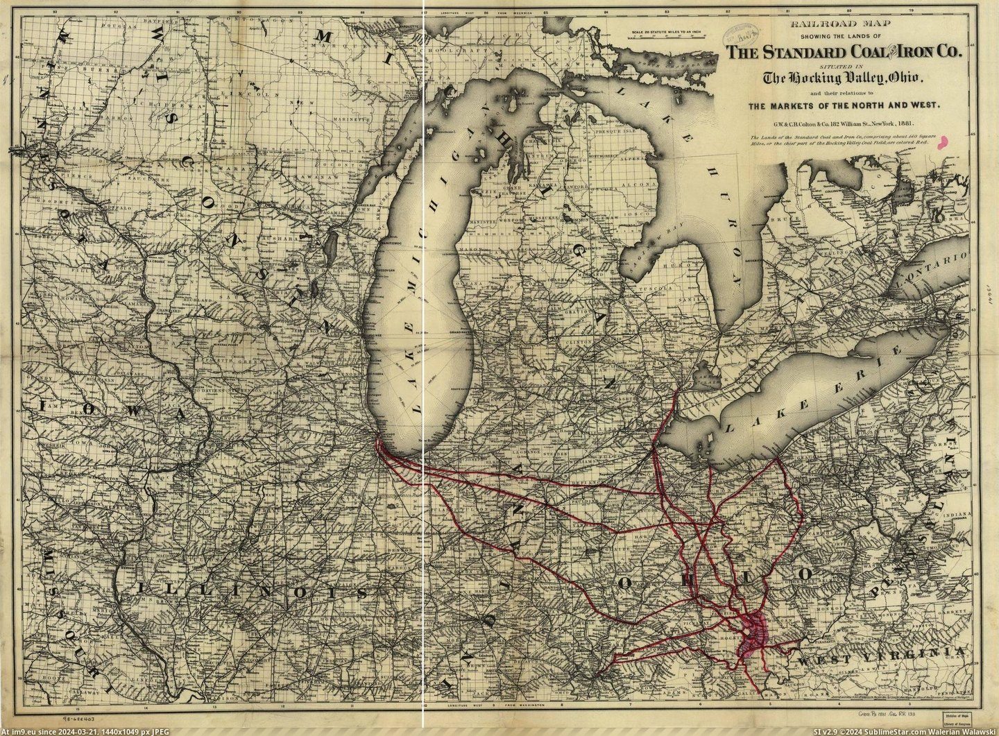 #Map #Showing #Valley #Iron #Coal #Hocking #Relat #Situated #Railroad #Ohio #Standard #Lands [Mapporn] Railroad map showing the lands of the Standard Coal and Iron Co. situated in the Hocking Valley, Ohio, and their relat Pic. (Image of album My r/MAPS favs))