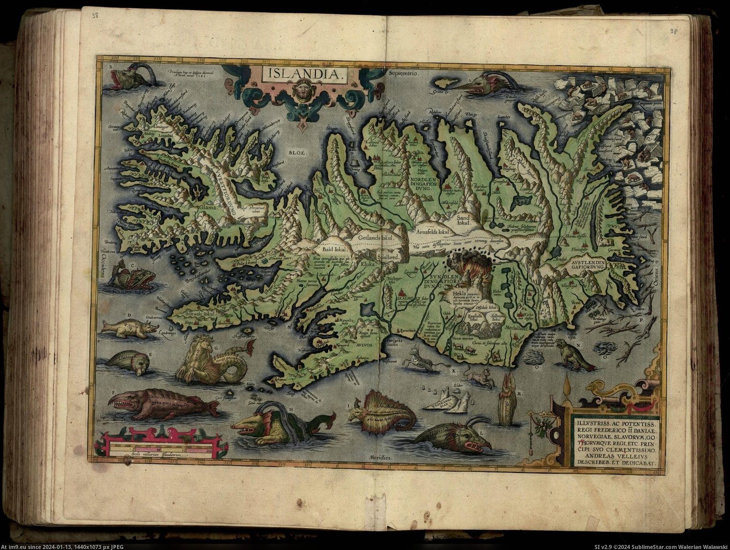 #Sea #Iceland #Monsters #Terrarum #Theatrum #Abraham #Ortelius #Orbis [Mapporn] Sea monsters of Iceland from 'Theatrum orbis terrarum…' by Abraham Ortelius (1527-1598) Pic. (Obraz z album My r/MAPS favs))