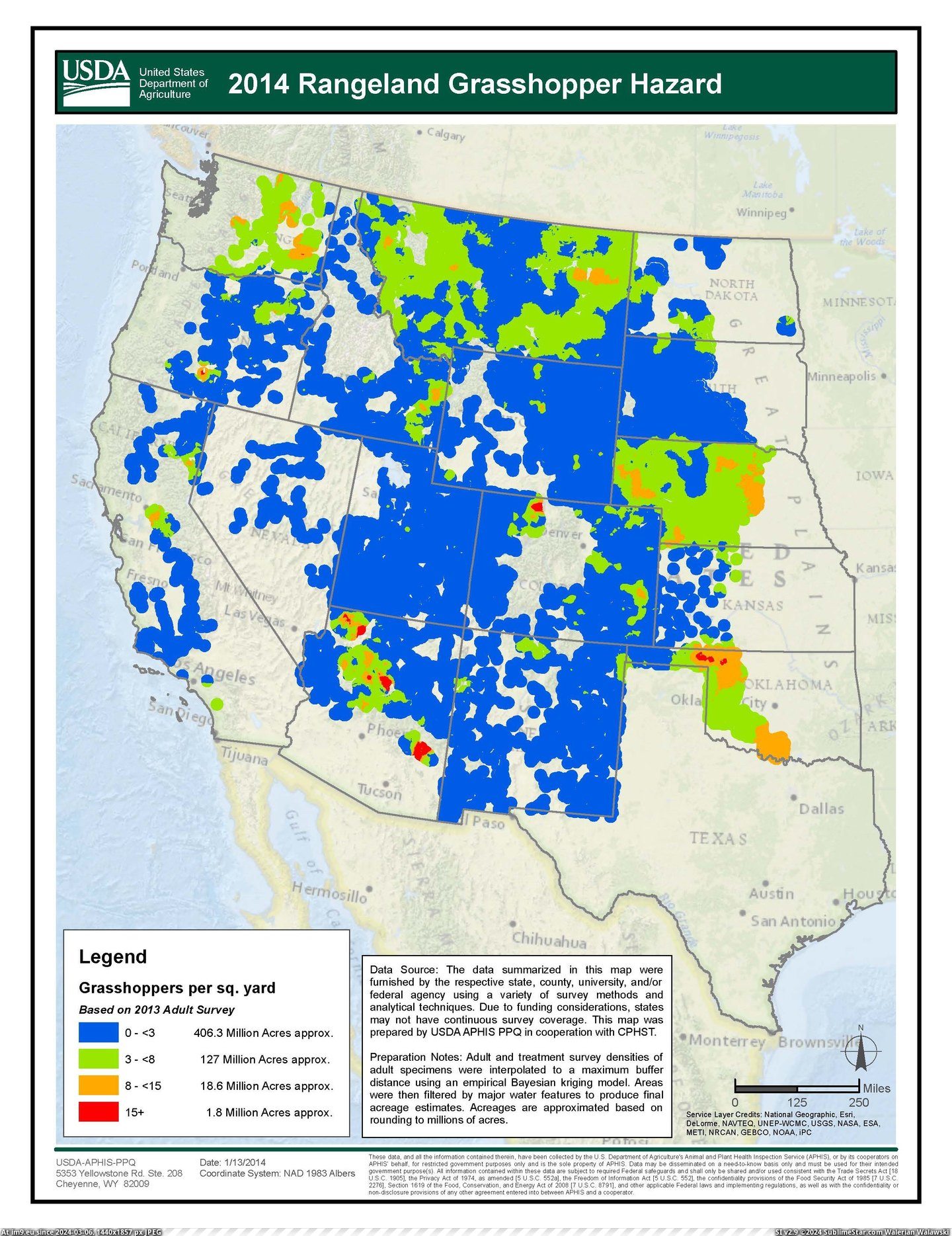 #Western #Activity #2550x3300 #Hotbeds #Grasshopper #Hazards [Mapporn] The Hotbeds and Hazards of Grasshopper Activity in the Western US. [2550x3300] Pic. (Image of album My r/MAPS favs))