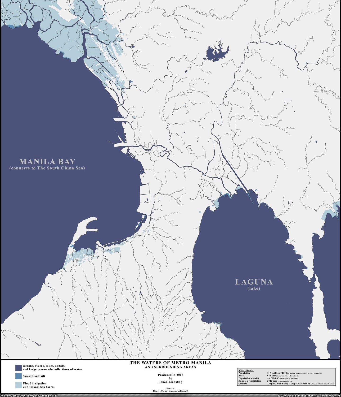 #Metro #Manila #Waters [Mapporn]  The Waters of Metro Manila [2668x3104] Pic. (Image of album My r/MAPS favs))