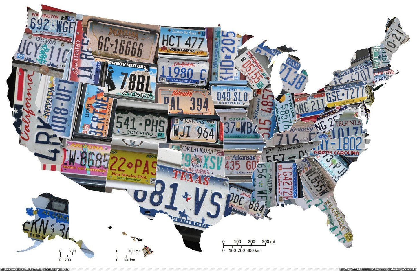 #Dad #State #Parents #Licence #Thi #Challenge #Photograph #Plate [Mapporn] When I went to the US with my parents, my dad had a challenge for me: photograph a licence plate from every state. Thi Pic. (Obraz z album My r/MAPS favs))