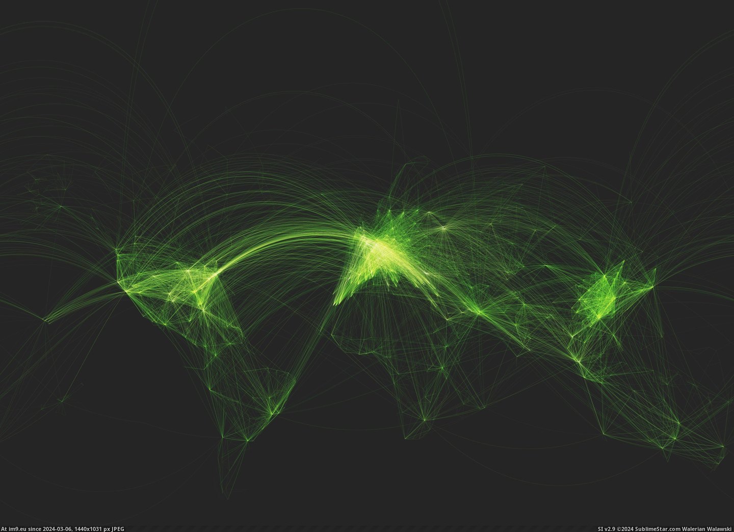 #Wallpaper #Beautiful #World #Web #Traffic #Routes #Map #Wide #Air [Mapporn] World-Wide Air Traffic Routes[4000x2875](Web-Map in comments) Pic. (Obraz z album My r/MAPS favs))