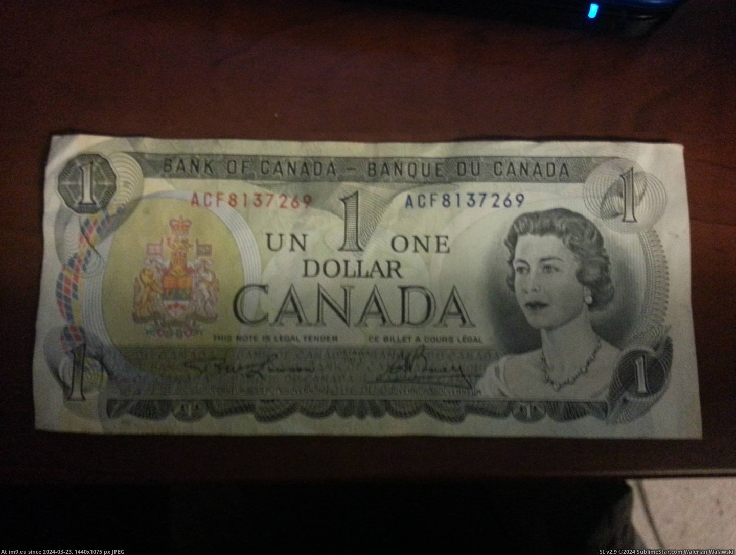#Canada  #Bill [Mildlyinteresting] Canada $1 bill. Pic. (Image of album My r/MILDLYINTERESTING favs))