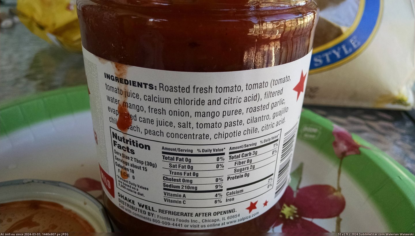 #Words #List #Consecutive #Salsa #Tomato #Ingredients [Mildlyinteresting] Four consecutive words in this salsa's ingredients list are all 'tomato' Pic. (Obraz z album My r/MILDLYINTERESTING favs))