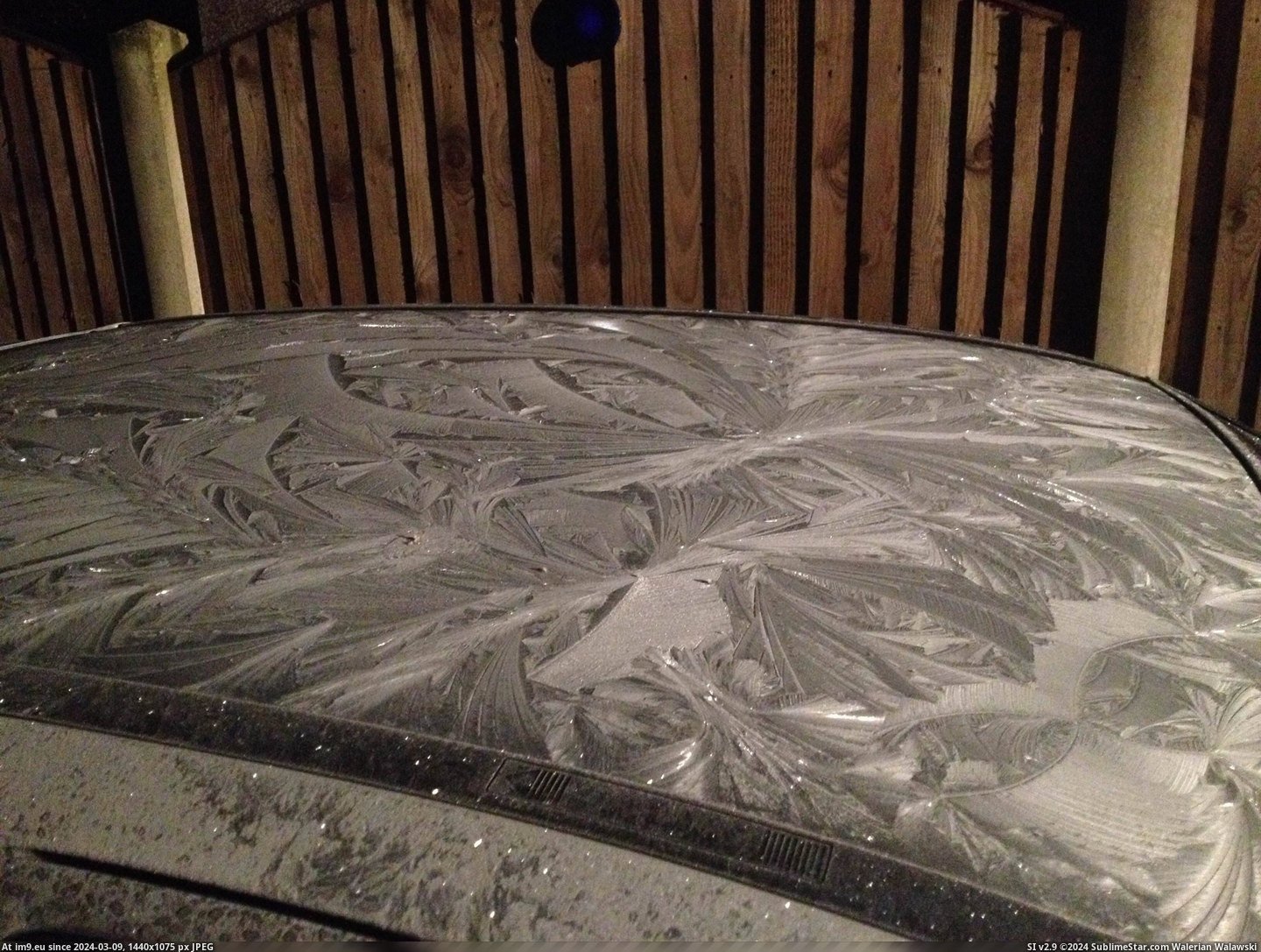#Car #Frost #Formation [Mildlyinteresting] Frost formation on my car 1 Pic. (Obraz z album My r/MILDLYINTERESTING favs))