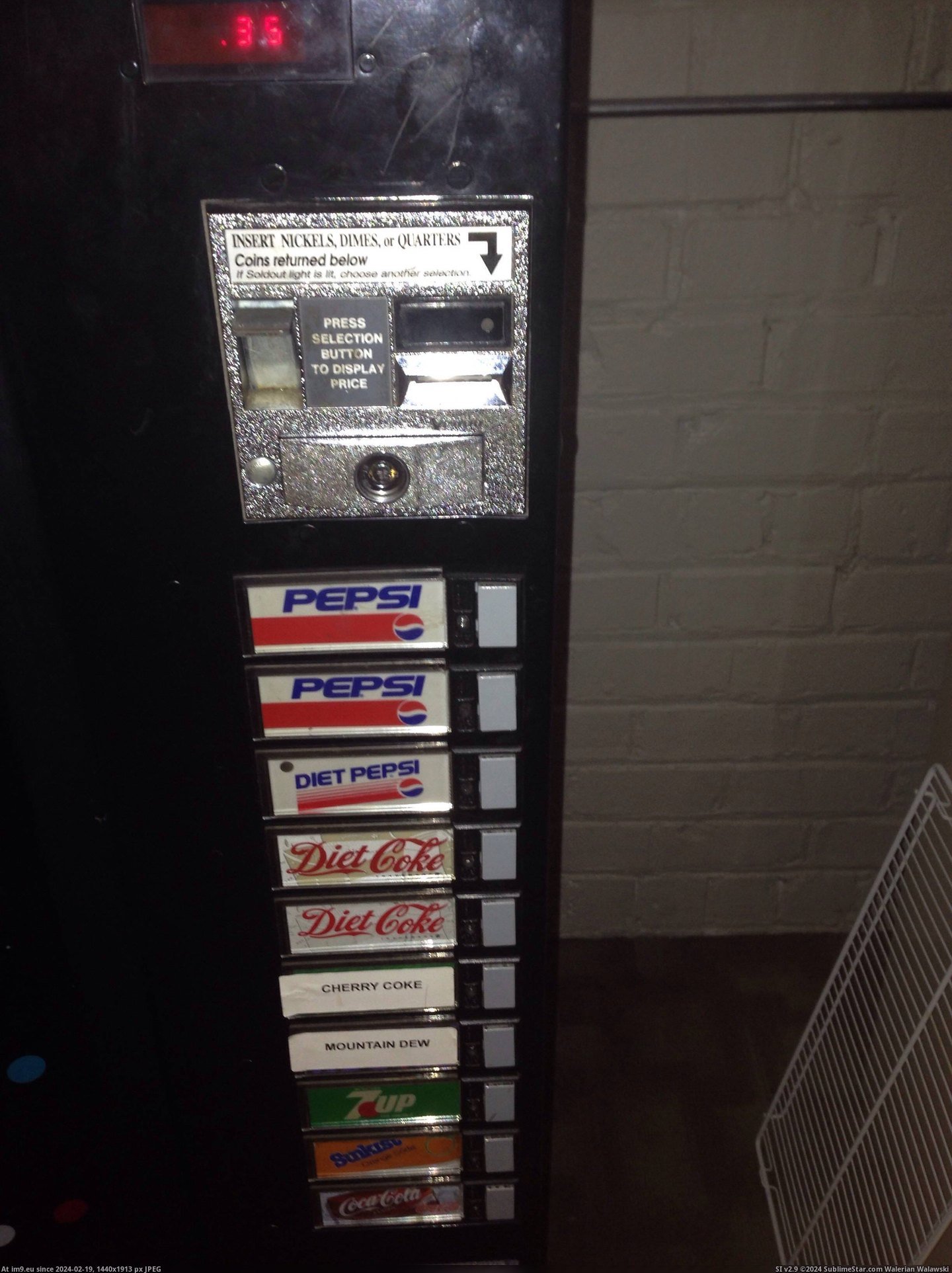 #You #For #Can #Cents #Pepsi #Machine #Soda #Coke [Mildlyinteresting] I found a soda machine that has both Pepsi and Coke and gives you a 12oz can for 35 cents. Pic. (Image of album My r/MILDLYINTERESTING favs))
