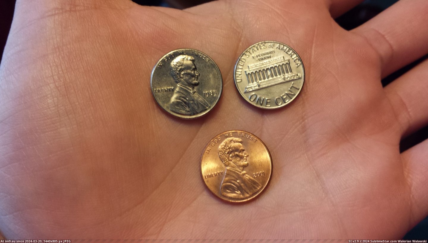 #Change #Silver #Pennies #Received [Mildlyinteresting] I received 2 silver pennies as change today. Pic. (Bild von album My r/MILDLYINTERESTING favs))
