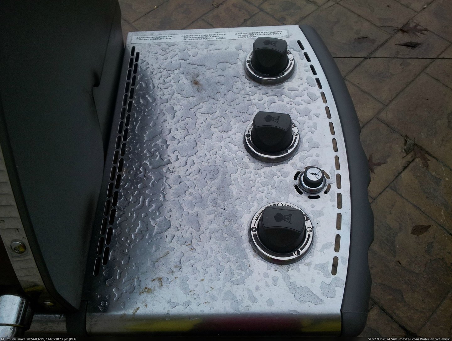 #Top #But #Solid #Grill #Droplets #Water #Frozen [Mildlyinteresting] It looks like water droplets on the top of my grill but they're really frozen solid 1 Pic. (Image of album My r/MILDLYINTERESTING favs))