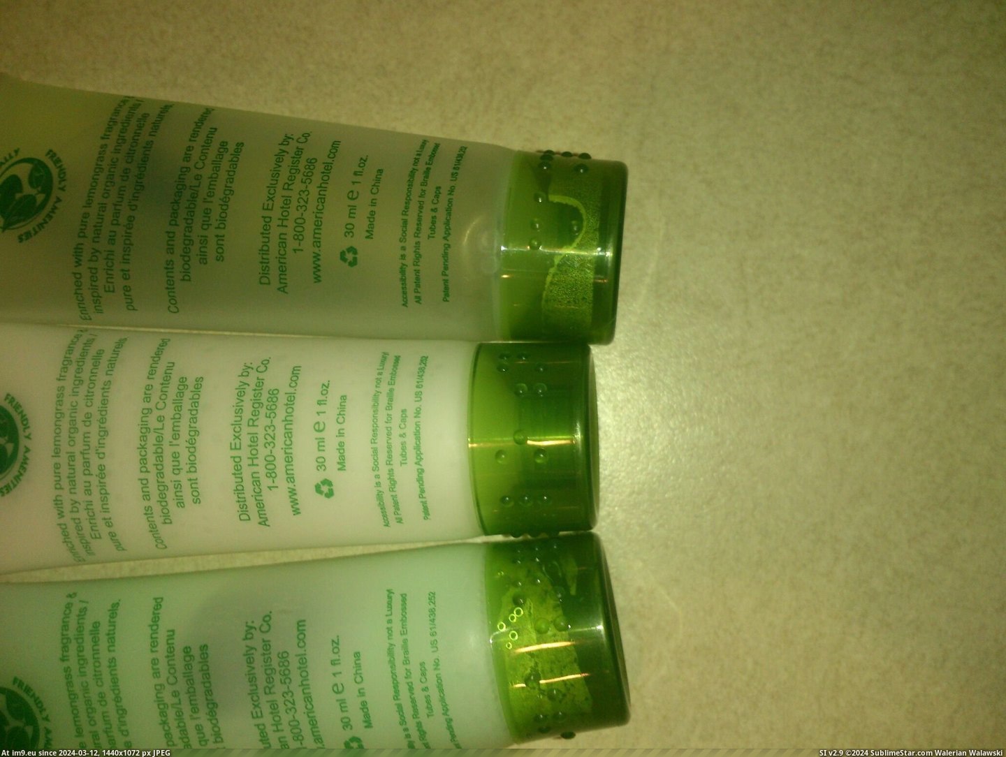 #Body #Hotel #Braille #Conditioner #Shampoo #Lotion [Mildlyinteresting] The hotel body lotion, shampoo and conditioner have braille on them Pic. (Image of album My r/MILDLYINTERESTING favs))