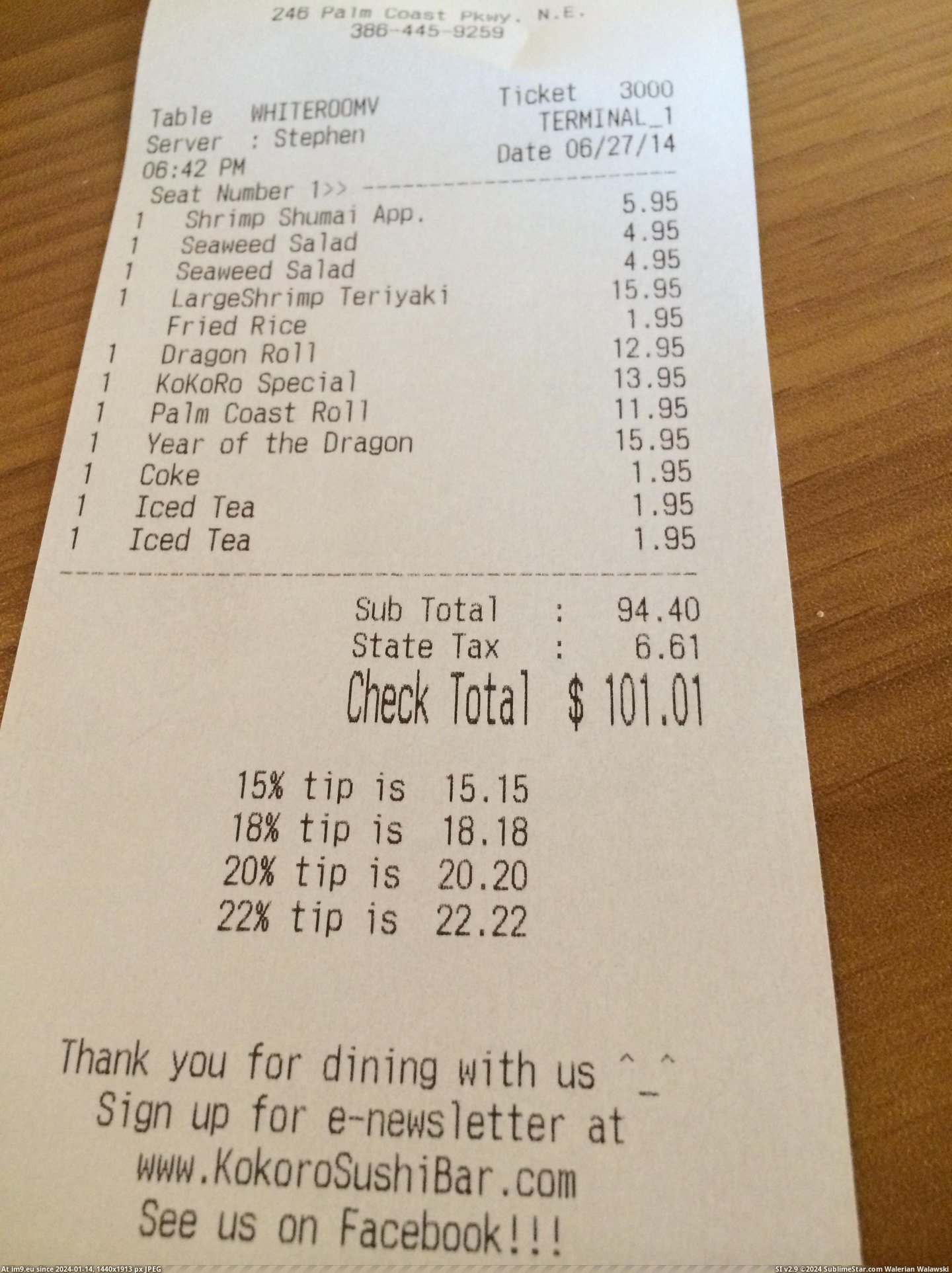 #Way #Total #Affected #Gratuity #Suggested #Receipt [Mildlyinteresting] The way the suggested gratuity was affected by the total of this receipt Pic. (Obraz z album My r/MILDLYINTERESTING favs))