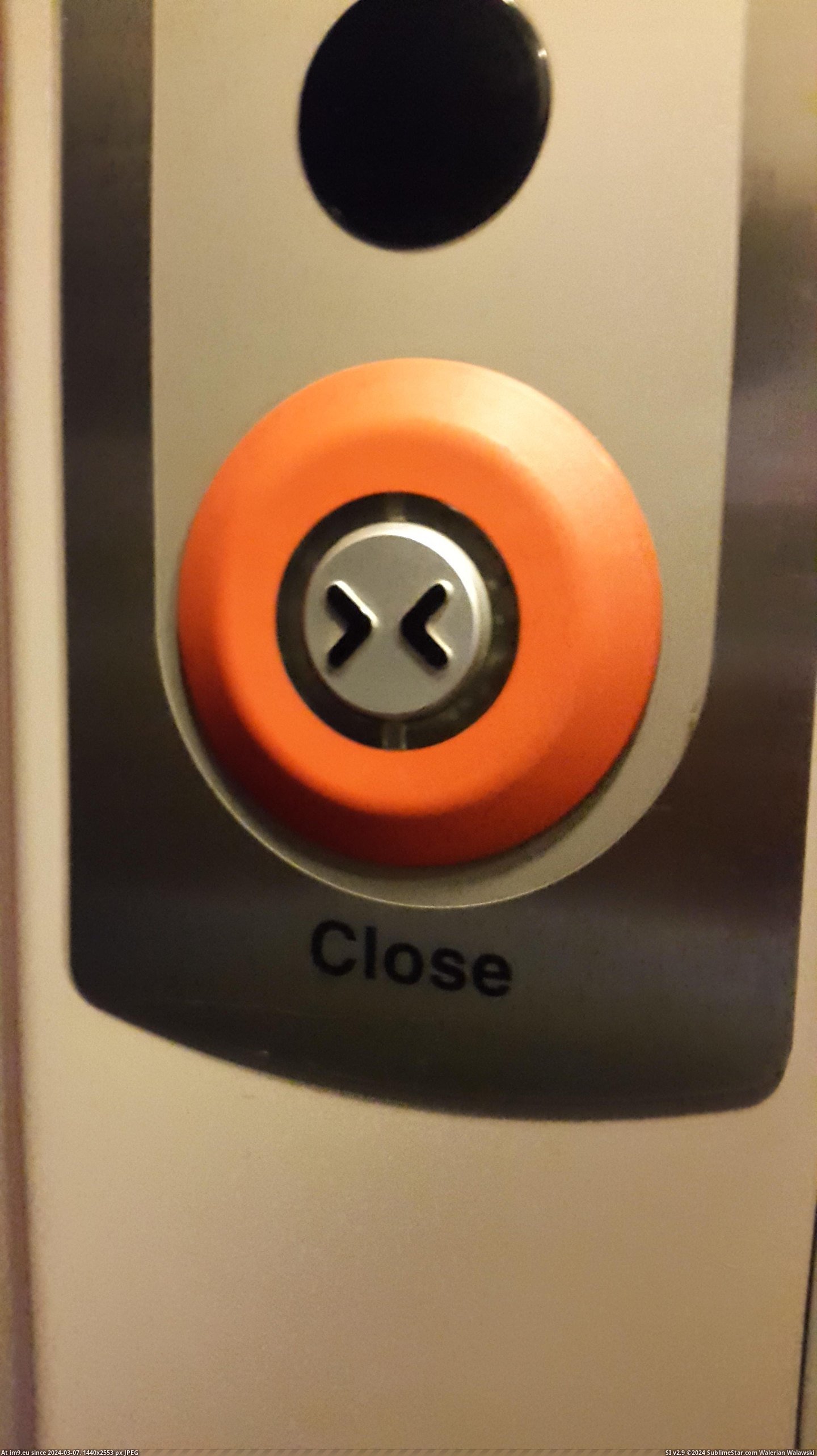 #Park #Door #Button #South [Mildlyinteresting] This 'close door' button looks like Kenny from South Park Pic. (Image of album My r/MILDLYINTERESTING favs))
