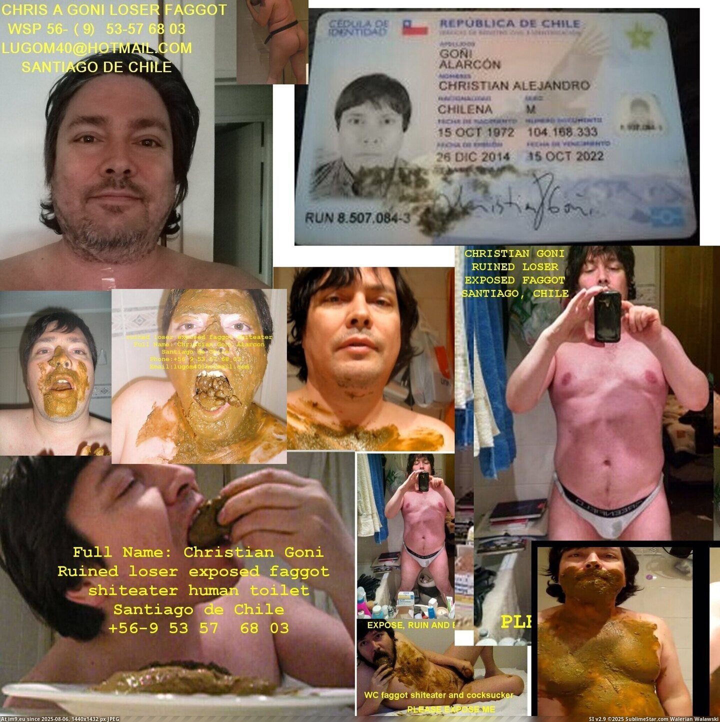 #Exposed #Faggot #Collage #Humiliation #Christiangoni #Shiteater #Exposure #Ruined mmm Pic. (Image de album Instant Upload))